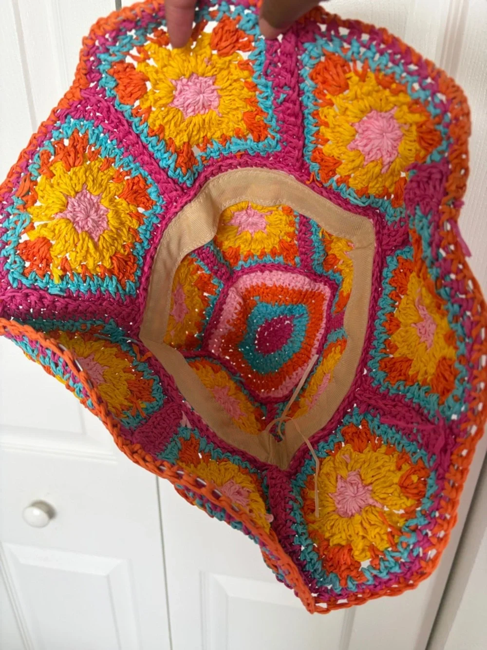 Handmade Crochet Kids Bucket Hat - Multicolor - Picture 2 of 3